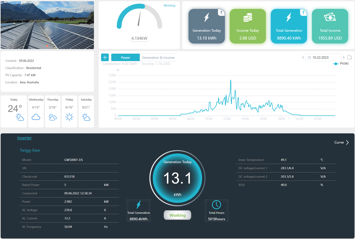 goodwe web interface